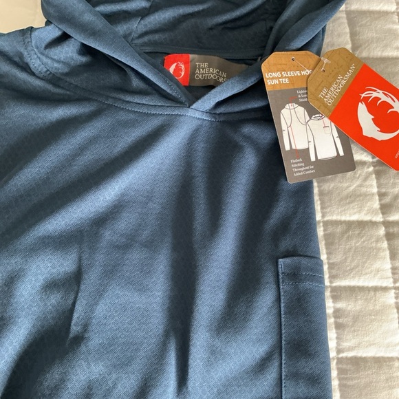 NWT American Outdoorsman Men's SZ XL Long Sleeve Hooded Sun Protection Tee Shirt - Picture 4 of 10